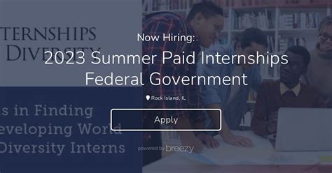 federal government paid internships.